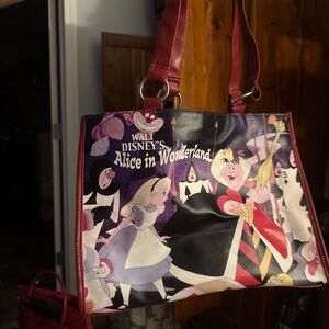 Disney Alice in Wonderland Tote - Red and Purple